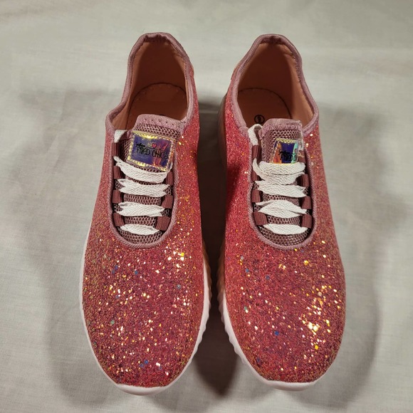 Sparkling Pink Sneakers - Picture 1 of 7